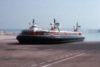 The SRN4 with Hoverspeed in Dover - Mk III The Princess Margaret (GH-2006) arriving (submitted by Pat Lawrence).